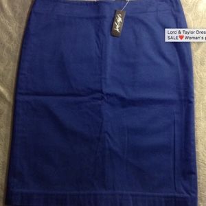 Lord & Taylor Cobalt Blue Pencil Skirt